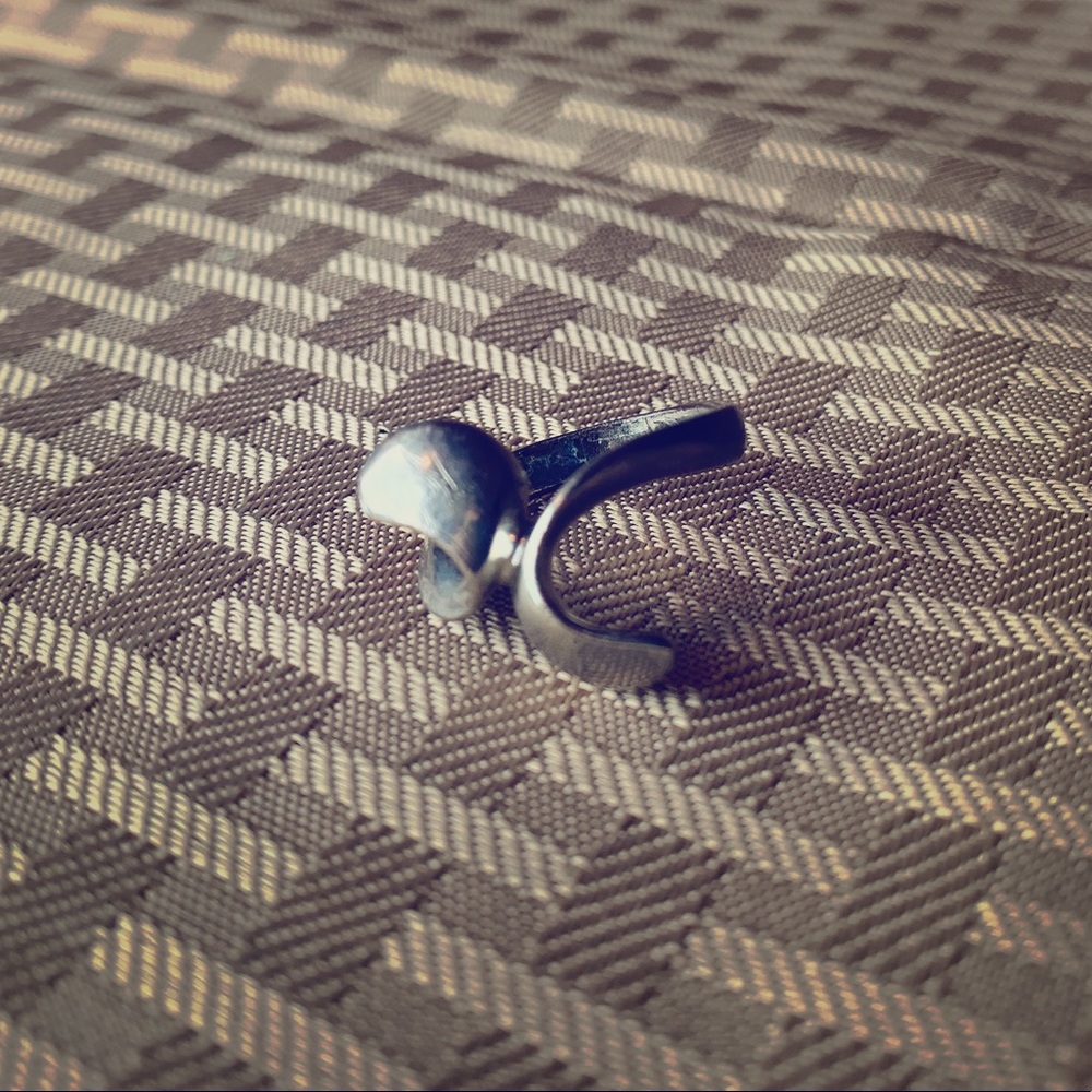 Organic Shaped Silver Costume Ring